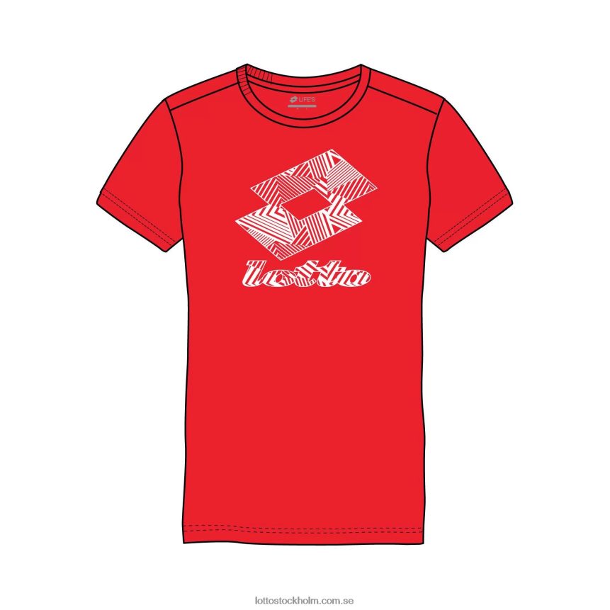 barn smart b iii t-shirt Lotto låga röd D8R6841143