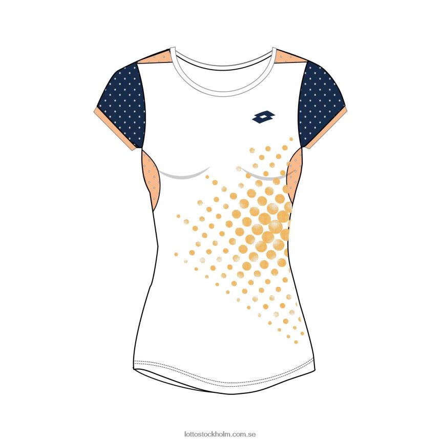 barn topp g iv t-shirt 1 Lotto ljus vit/orange beat D8R6841162