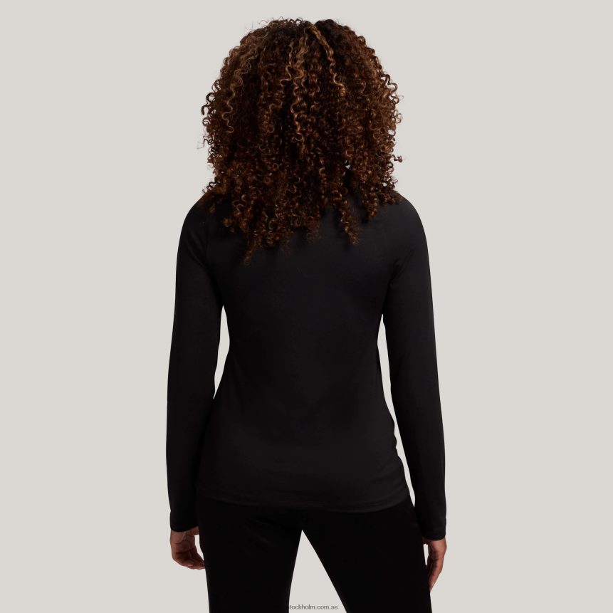 kvinnor svart multi sport pullover med halv dragkedja Lotto helt svart D8R6841364