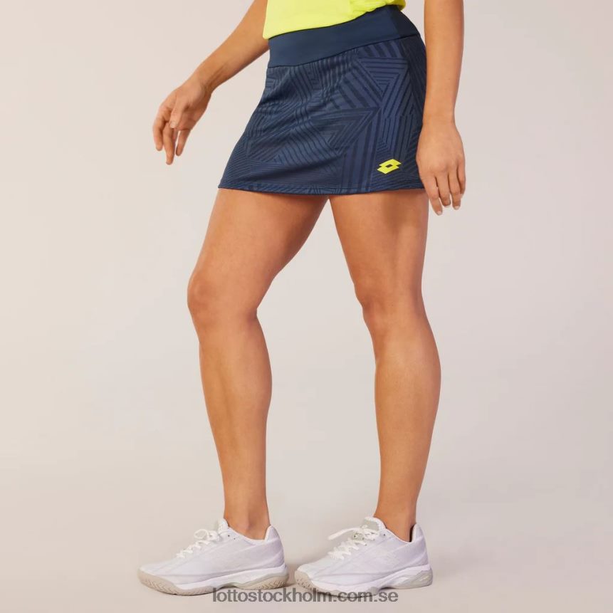 kvinnor blå superrapida kjol Lotto mörk denim/syragul D8R6841388