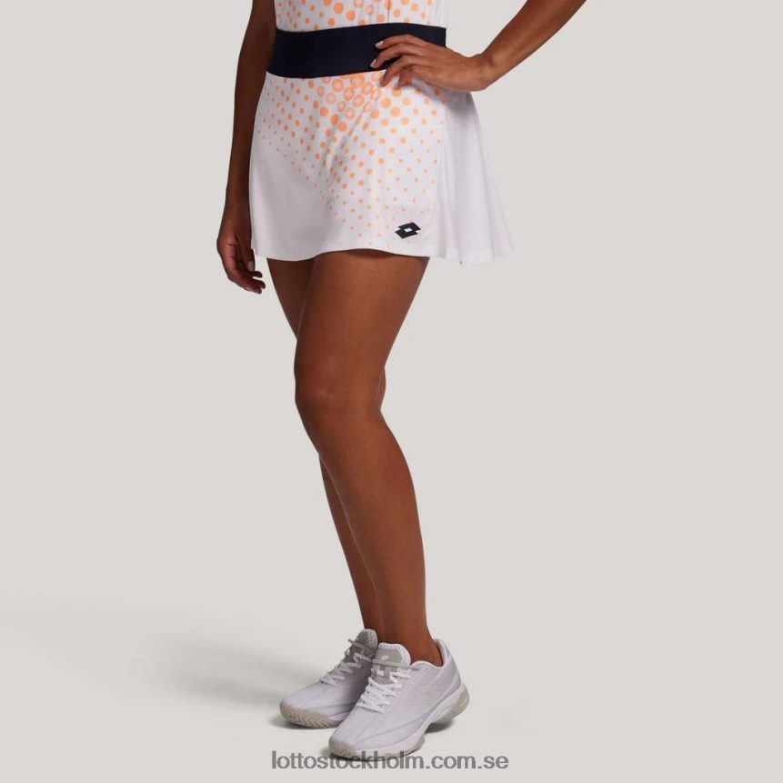 kvinnor vit och orange topp tio kjol Lotto ljus vit/orange beat D8R6841379