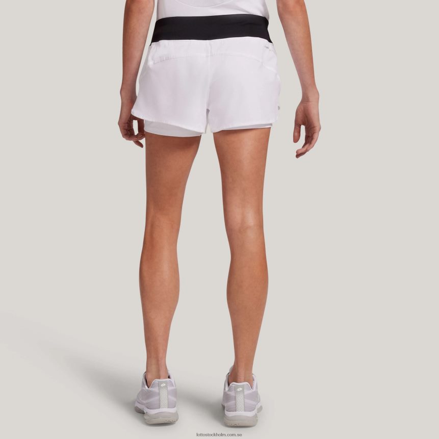 kvinnor topp tio shorts Lotto ljus vit/helsvart D8R6841350