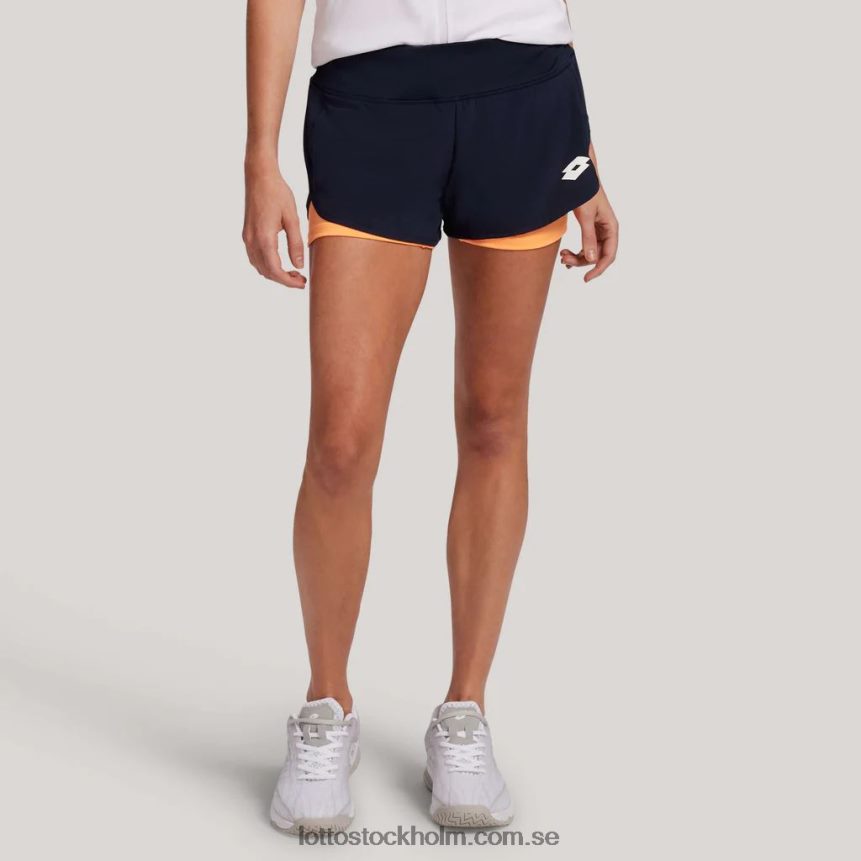 kvinnor topp tio shorts ii Lotto marinblå/orange beat D8R6841351
