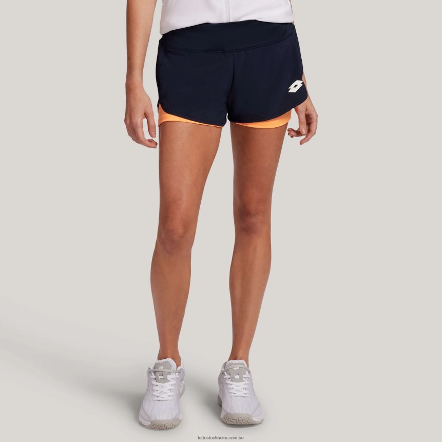 kvinnor topp tio shorts ii Lotto marinblå/orange beat D8R6841351