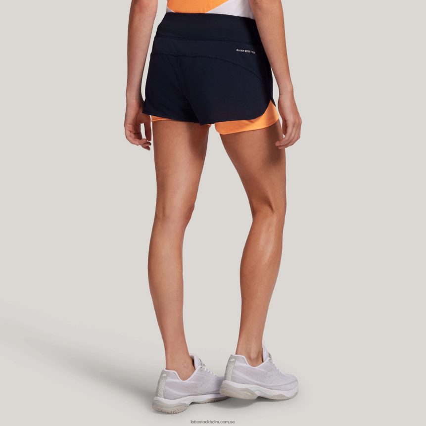 kvinnor topp tio shorts ii Lotto marinblå/orange beat D8R6841351