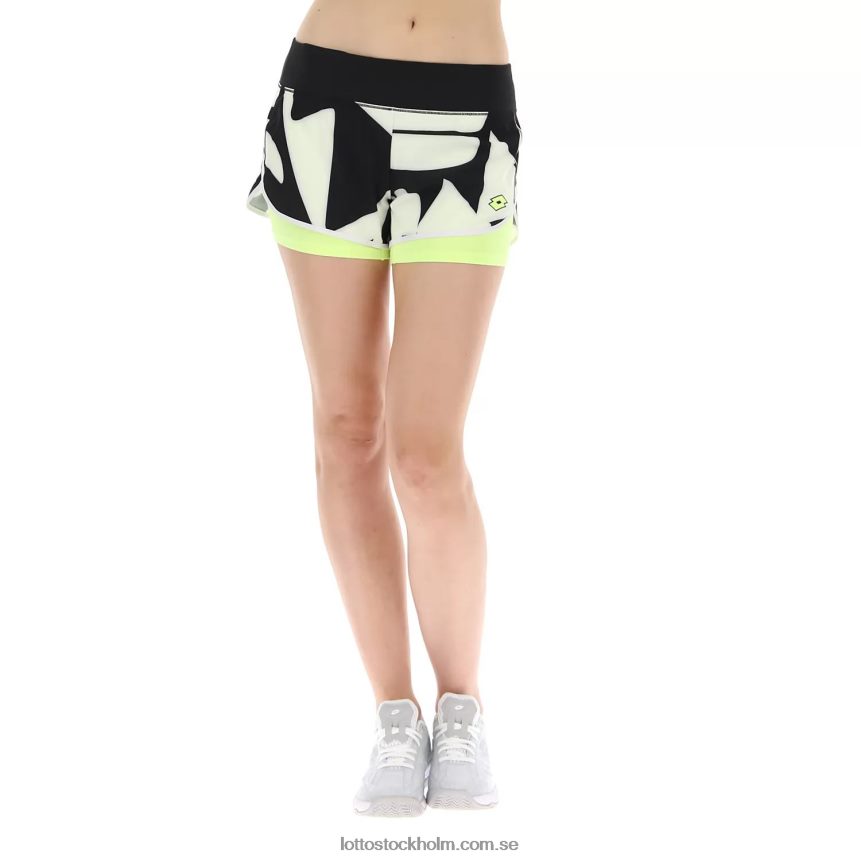 kvinnor topp tio w iii kort prt2 pl Lotto ljus vit/helsvart D8R6841028