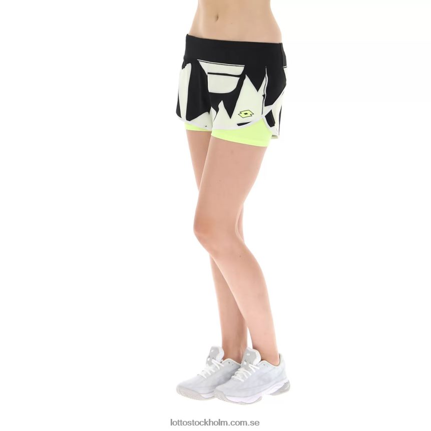 kvinnor topp tio w iii kort prt2 pl Lotto ljus vit/helsvart D8R6841028