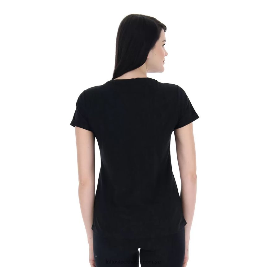 kvinnor dinamico w v tee js Lotto helt svart D8R684896