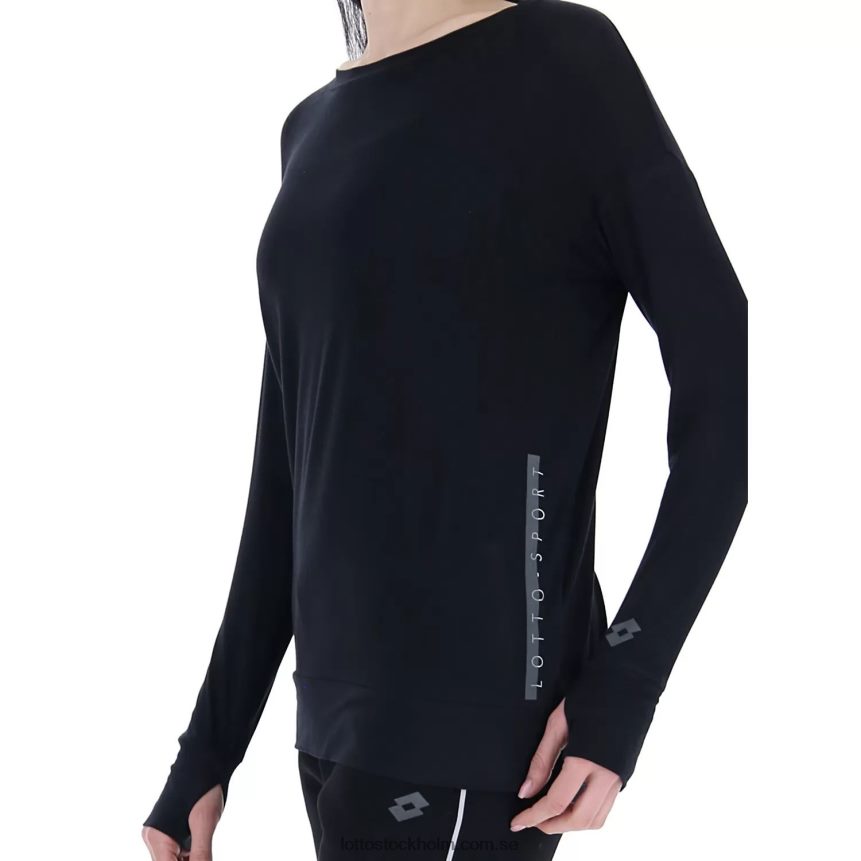 kvinnor dinamico w v tee ls vi Lotto helt svart D8R684898