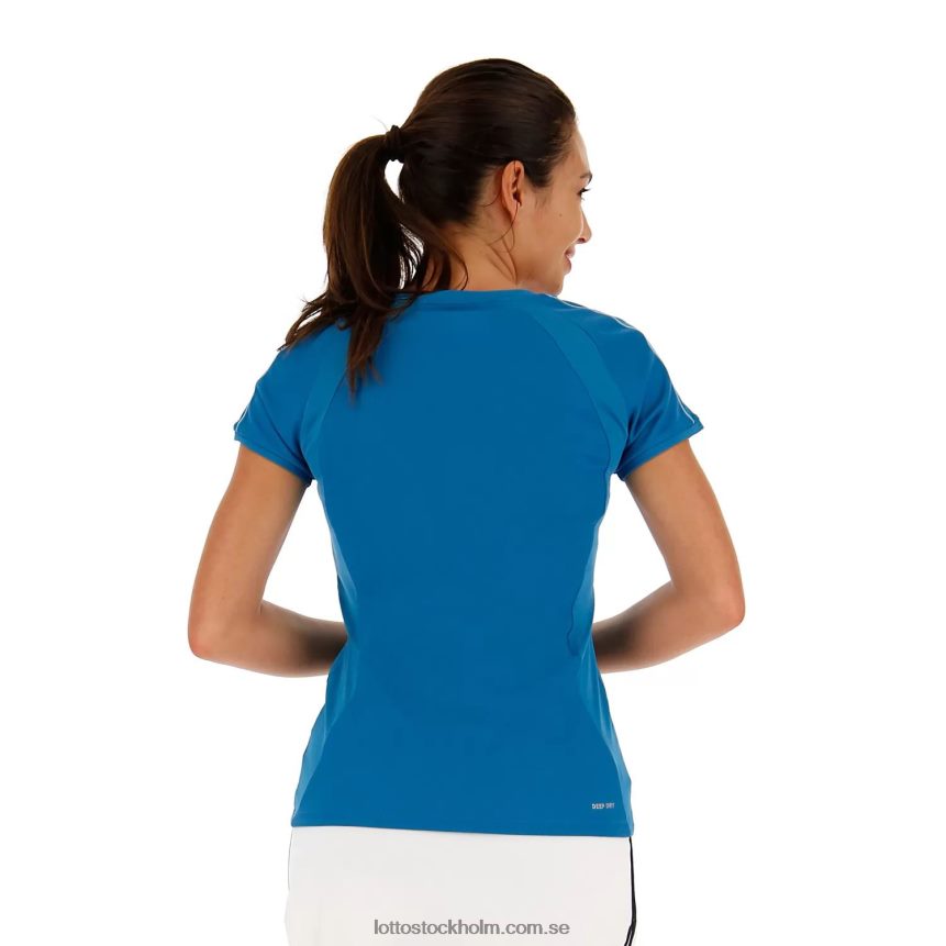 kvinnor squadra w tee Lotto mosaik blå D8R684937