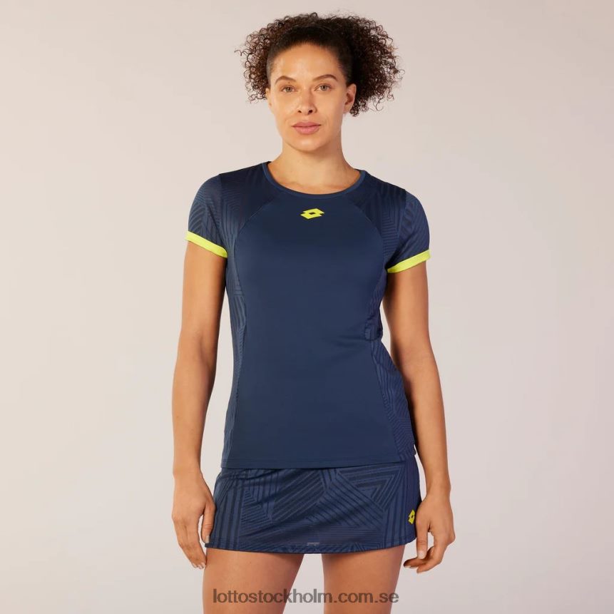 kvinnor superrapida w v tee Lotto mörk denim/syragul D8R6841393