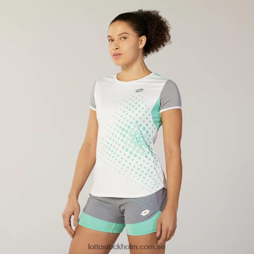 kvinnor vit och grön flerfärgad topp tio t-shirt Lotto ljus vit/grön 929c D8R6841383