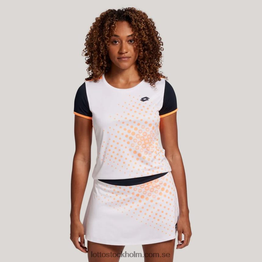 kvinnor vit och orange flerfärgad topp tio-tröja Lotto ljus vit/orange beat D8R6841341