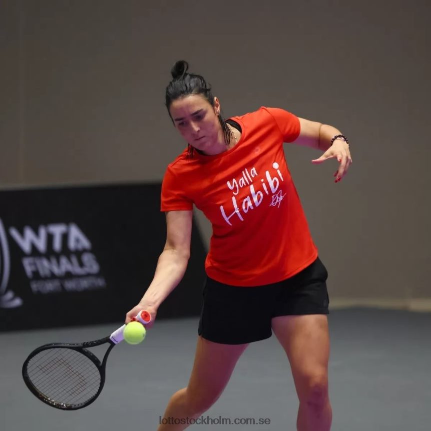 kvinnor yalla habibi jabeur m t-shirt röd LottoD8R684878