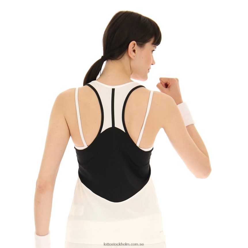 kvinnor vit & svart topp tio tank Lotto ljus vit/helsvart D8R6841347