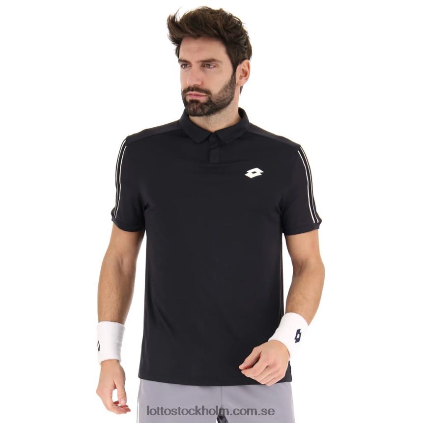 män svart squadra polo Lotto helt svart D8R6841236