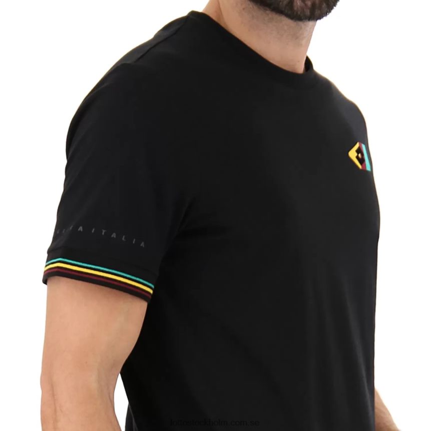 män atletica classic v t-shirt Lotto helt svart D8R684388