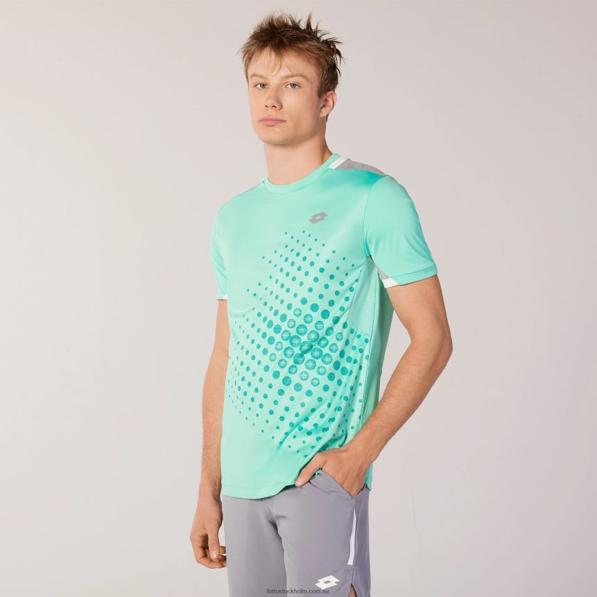 män grön tryckt topp tio t-shirt Lotto grön 929c D8R6841318