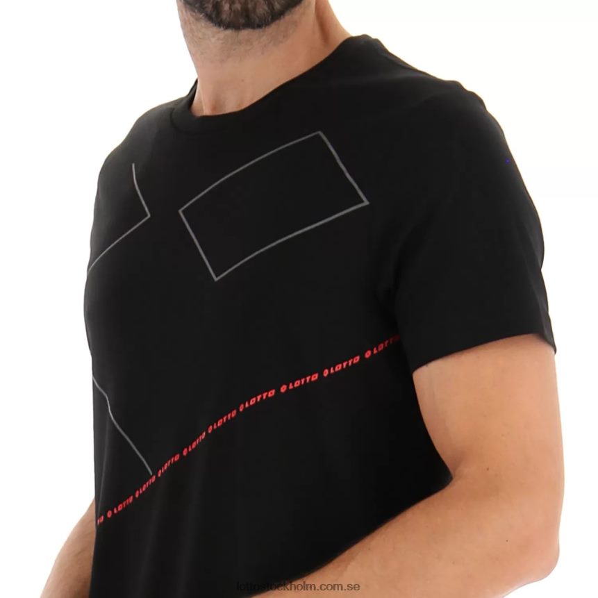 män logotyp viii tee 2 Lotto helt svart D8R684416