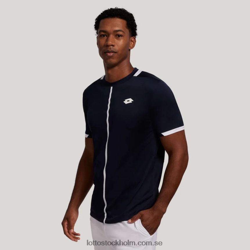 män marin topp tio t-shirt Lotto marinblå/klar vit D8R6841243