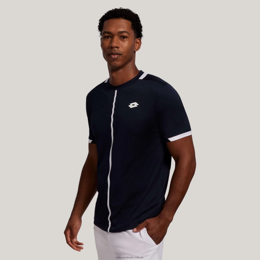 män marin topp tio t-shirt Lotto marinblå/klar vit D8R6841243