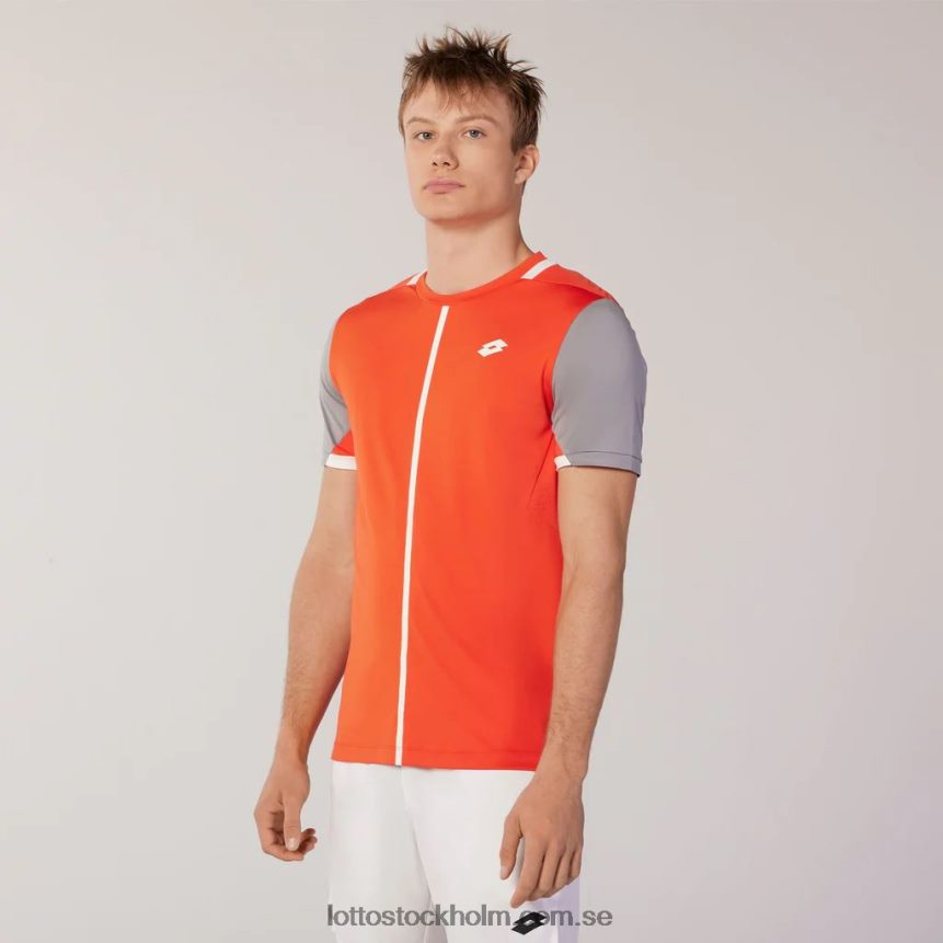 män röd topp tio tee Lotto röd vallmo/quicksilver D8R6841320