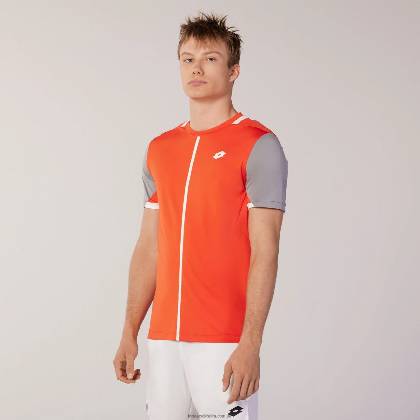 män röd topp tio tee Lotto röd vallmo/quicksilver D8R6841320