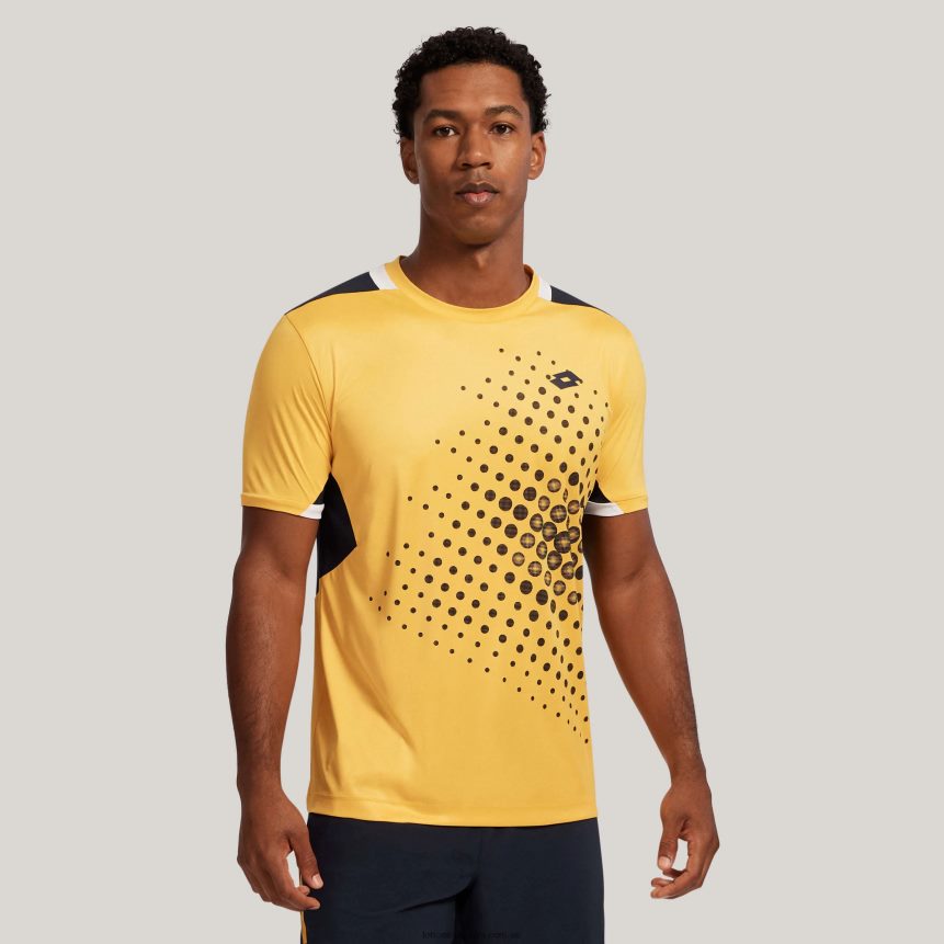 män saffranstryckt topp tio-tröja Lotto saffran/marinblå D8R6841240