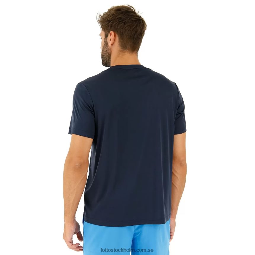 män smart t-shirt Lotto marinblå/klar vit D8R684397