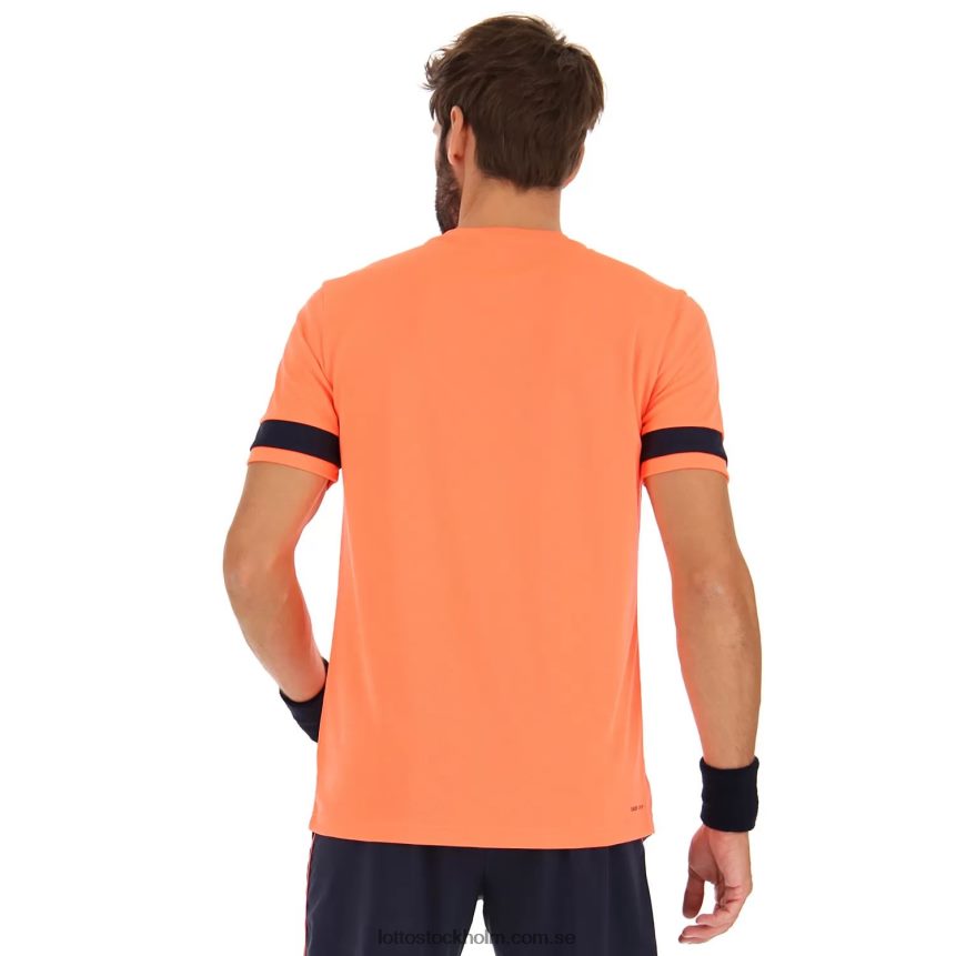 män superrapida v t-shirt Lotto korall fluo D8R684501