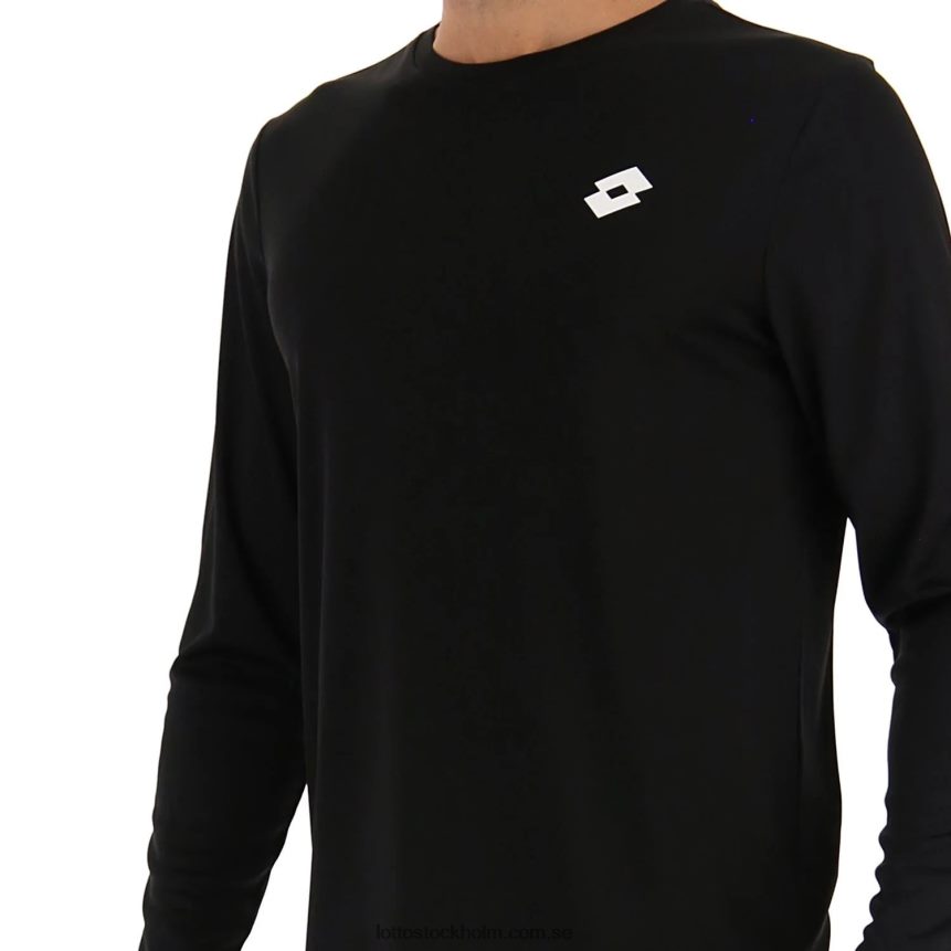 män svart multisport långärmad t-shirt Lotto helt svart D8R6841255