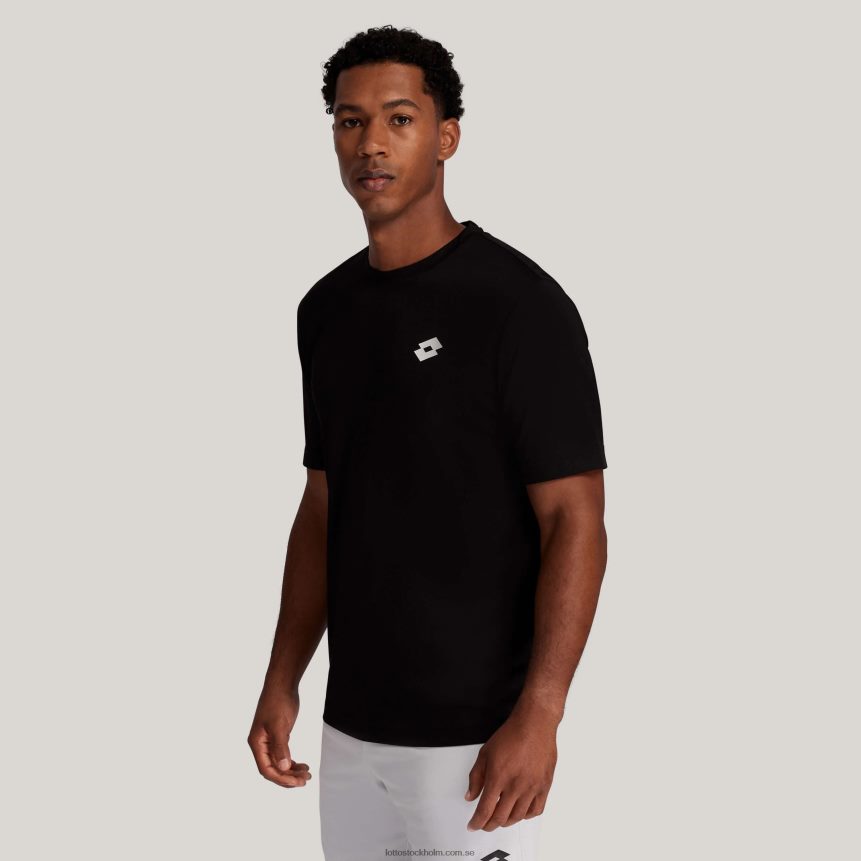 män svart multisport t-shirt Lotto helt svart D8R6841257