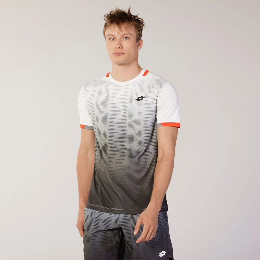 män svart/vit flerfärgad topp tio t-shirt Lotto allt svart/ljust vitt D8R6841316