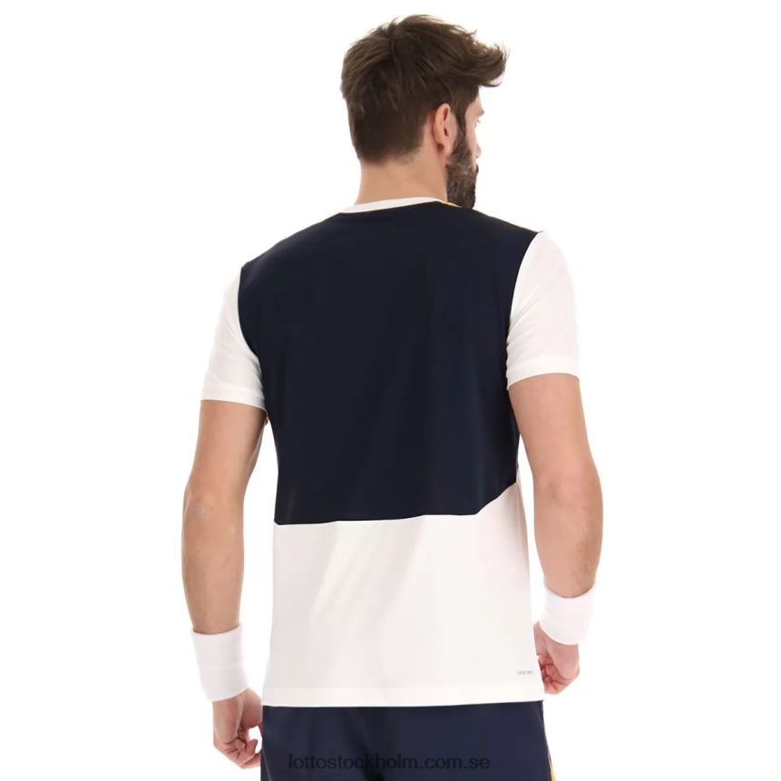 män topp iv t-shirt 1 Lotto ljus vit/marinblå D8R684492
