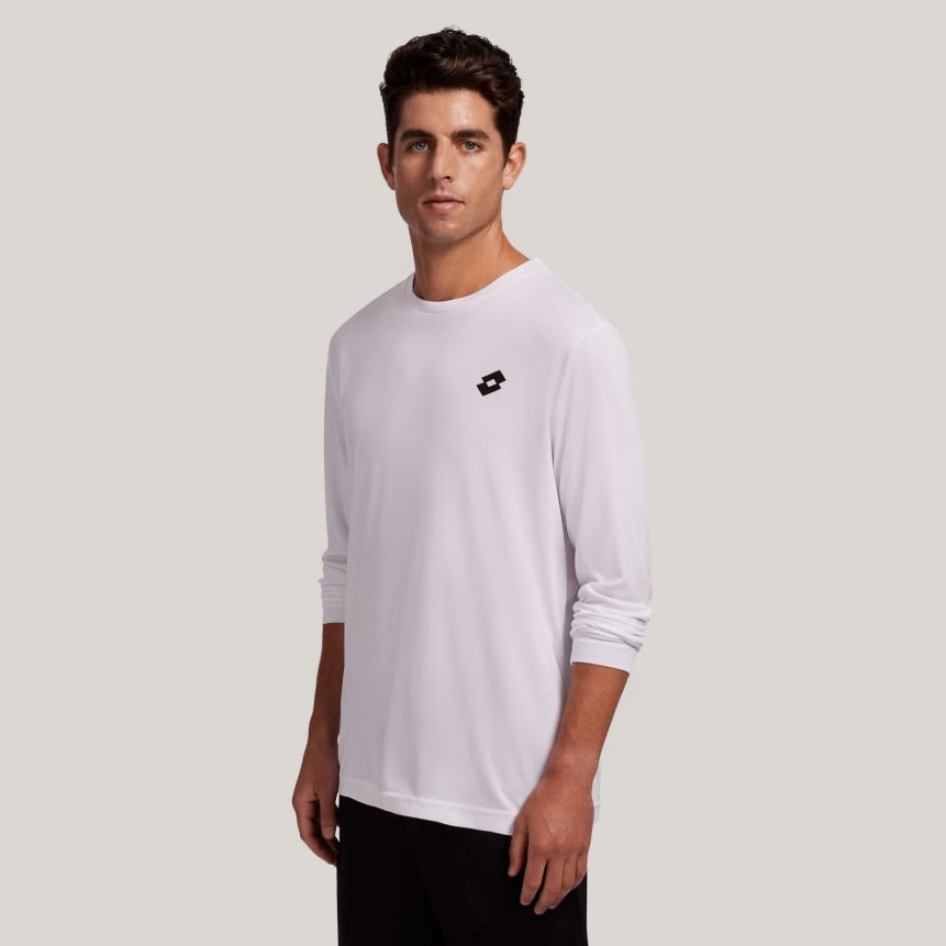 män vit multisport långärmad t-shirt Lotto kritvit D8R6841241