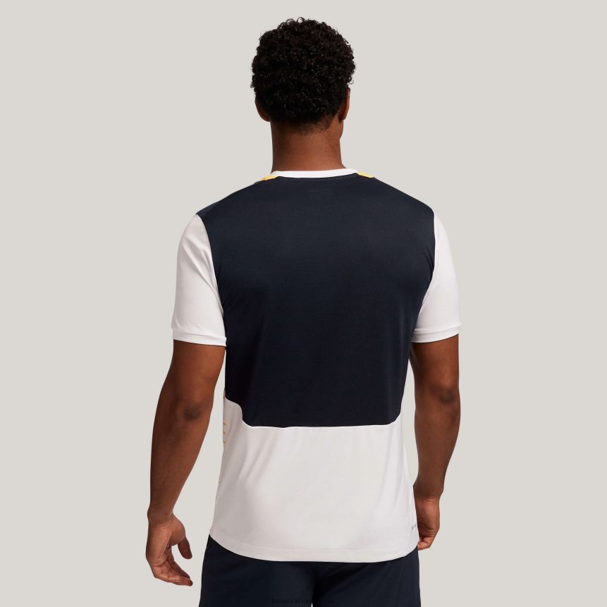 män vit och gul tryckt topp tio t-shirt Lotto ljus vit/marinblå D8R6841244