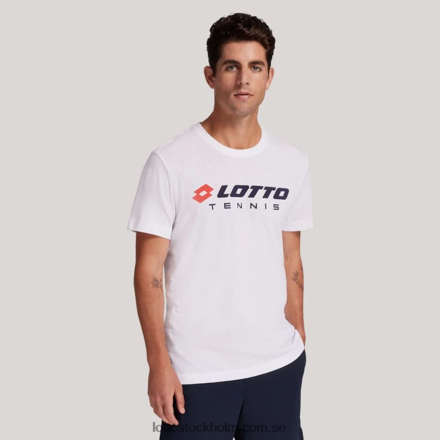 män vit squadra t-shirt Lotto kritvit D8R6841235
