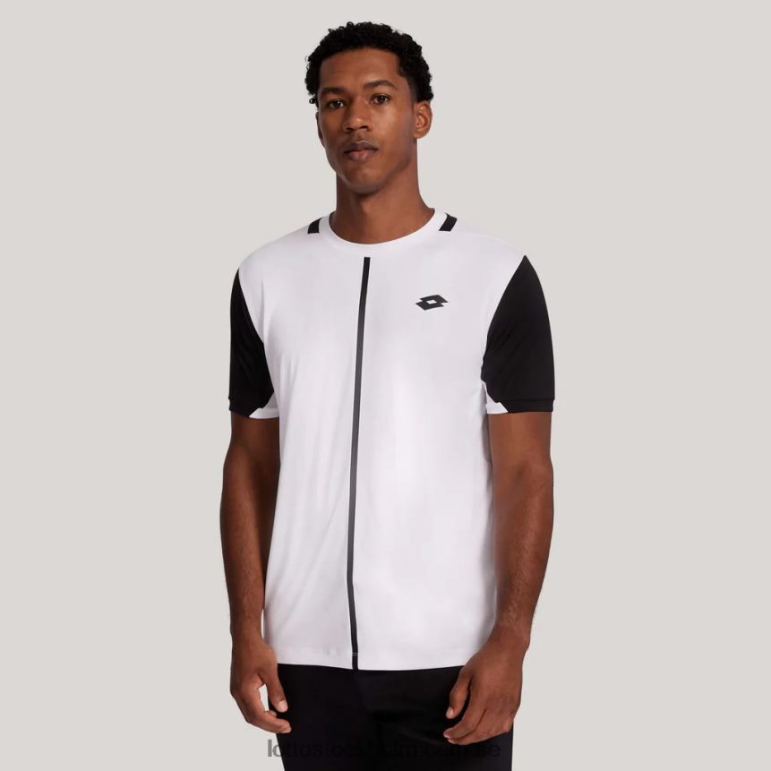 män vit topp tio t-shirt Lotto ljus vit/helsvart D8R6841251