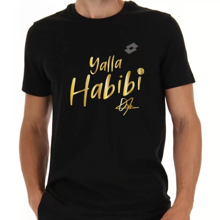 män yalla habibi jabeur m t-shirt svart LottoD8R684442