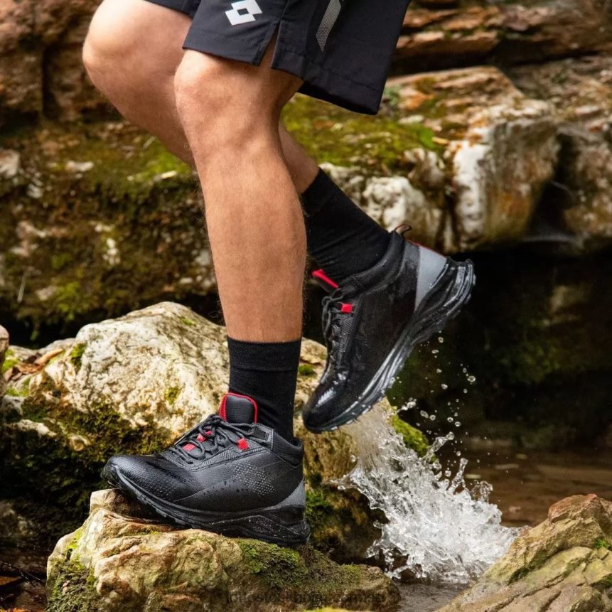 män moonrun 300 ii mid hd Lotto helt svart/tyngdkraftstitan D8R684239