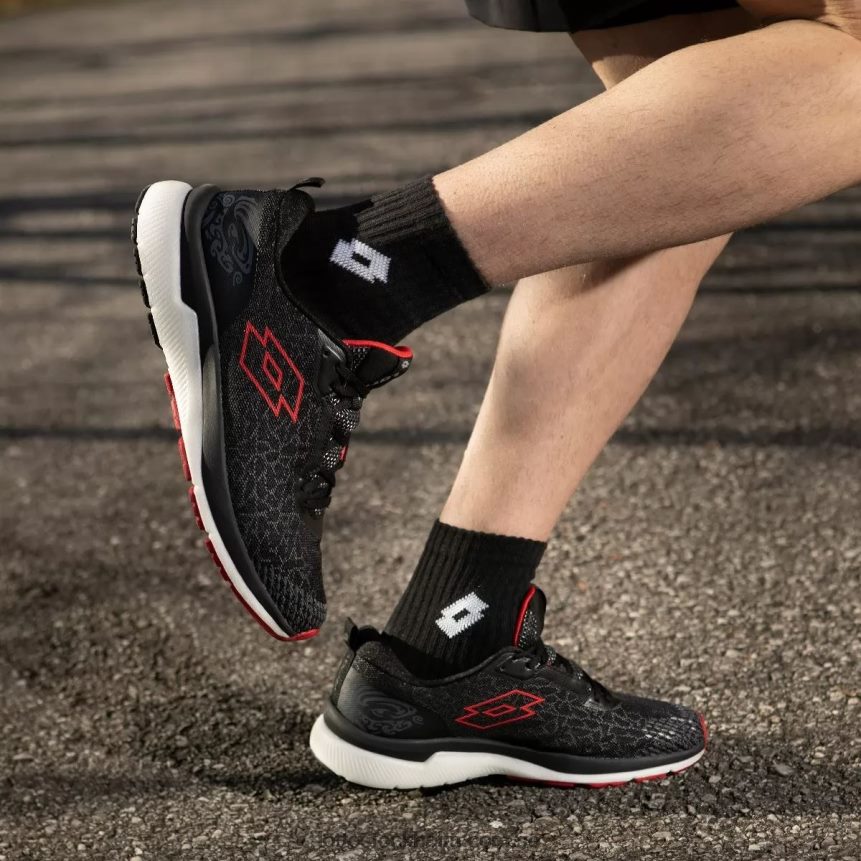 män volata hyperpuls 100 Lotto helt svart/lågröd D8R684213