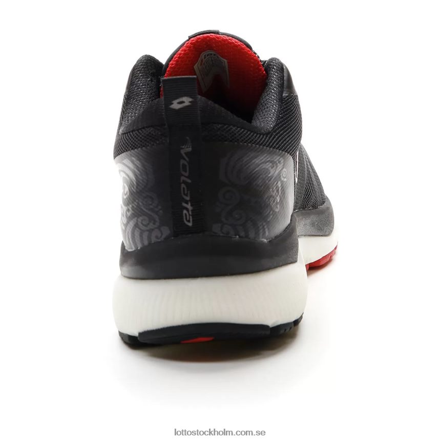 män volata hyperpuls 100 Lotto helt svart/lågröd D8R684213