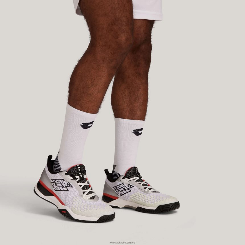 män vit raptor hyperpulshastighet 100 Lotto helvit/helsvart/flammröd D8R6841300