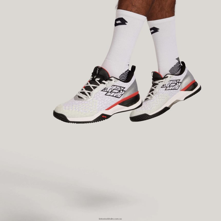 män vit raptor hyperpulshastighet 100 Lotto helvit/helsvart/flammröd D8R6841300