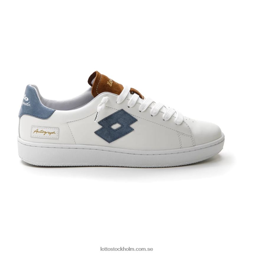 män autografblock Lotto vit/citadellblå/gummibrun D8R6842