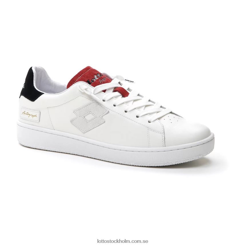 män autografblock Lotto vit/torkad tomat/helsvart D8R6841