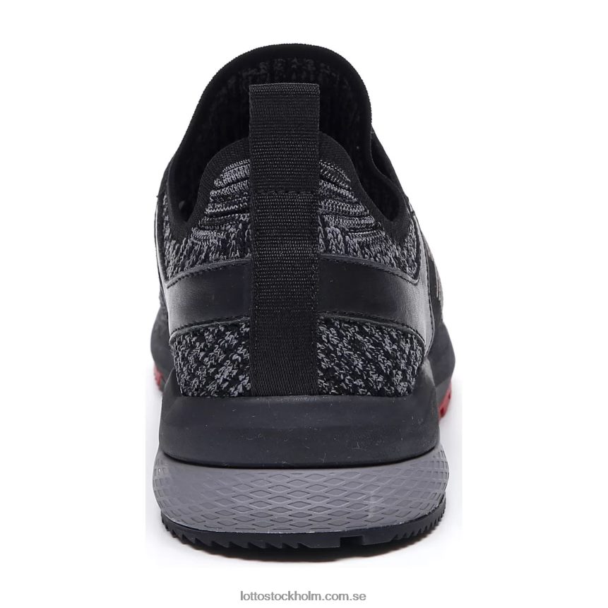 män maratonstickning Lotto helt svart/ljus asfalt D8R68449