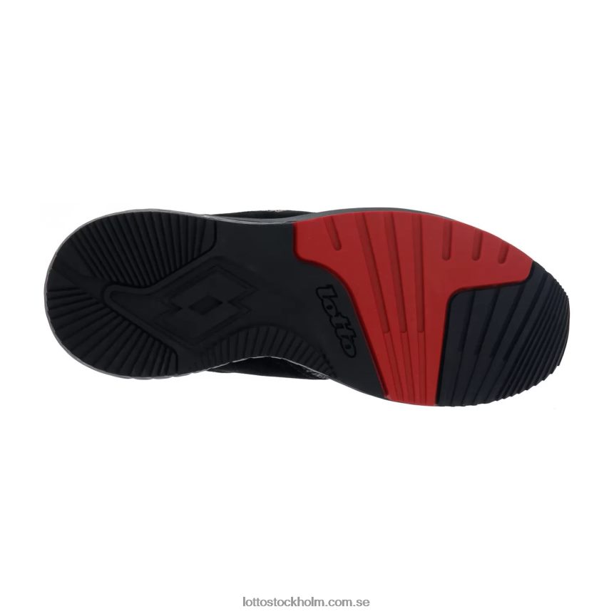 män maratonstickning Lotto helt svart/ljus asfalt D8R68449