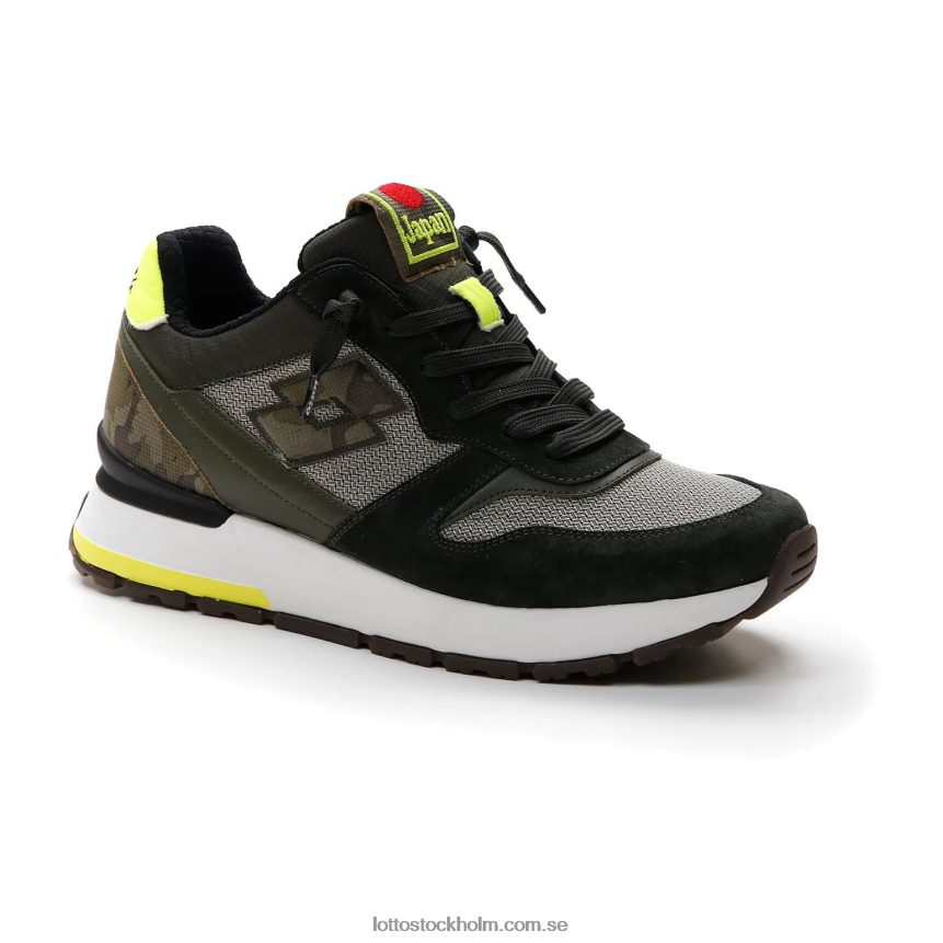 män tokyo ginza camo Lotto grönt harts/varmgrå 4u/druvblad D8R68424