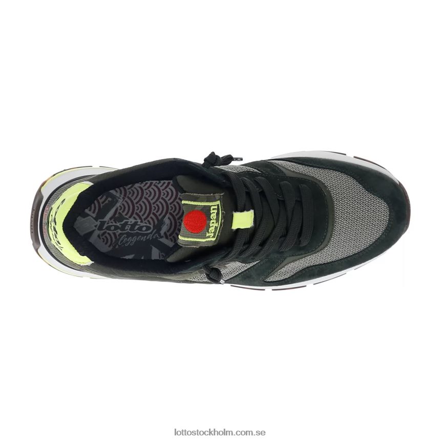 män tokyo ginza camo Lotto grönt harts/varmgrå 4u/druvblad D8R68424